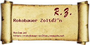 Rokobauer Zoltán névjegykártya
